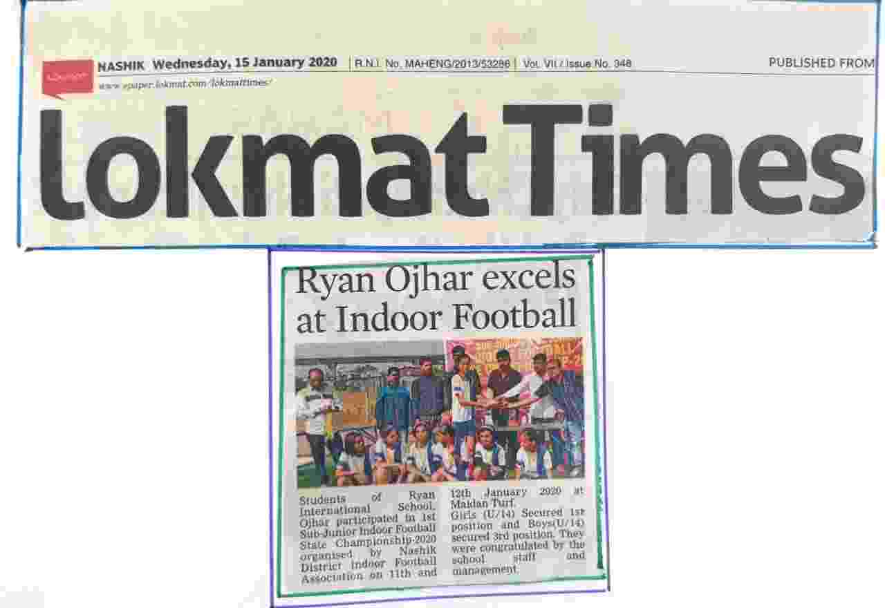 STATE LEVEL INDOOR FOOTBALL - Ryan International School, Hal Ojhar